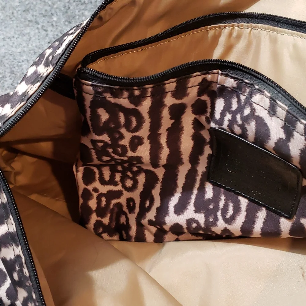 Coach Ocelot Print Nylon travel Bag, Snap Pouch & Cosmetic Pouch-Set - Picture 10 of 16